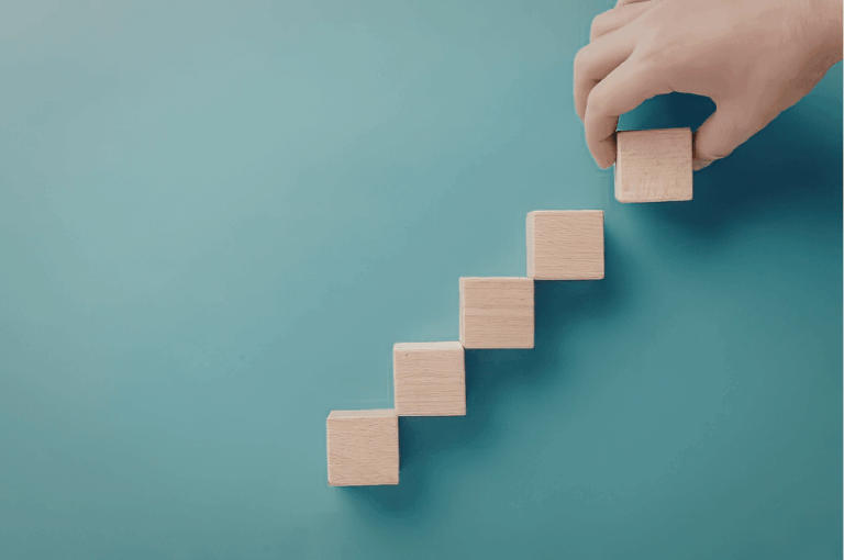 Building blocks in the shape of stairs
